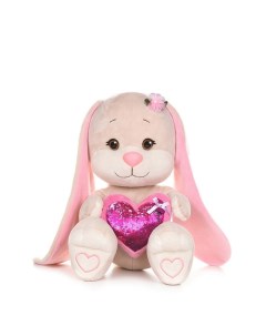 Мягкая Игрушка Зайка с Розовым Сердцем 50 см Jack&lin