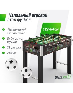 Игровой стол Line Футбол Кикер 122х64 cм настольная игра для детей и взрослых Unix
