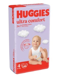 Подгузники Ultra Comfort 4 8 14 кг 66 шт Huggies