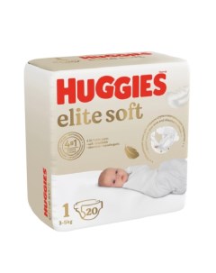 Подгузники Elite Soft 1 3 5 кг 20 шт Huggies