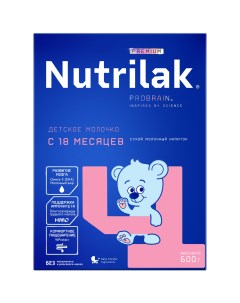 Смесь молочная сухая Premium 4 с 18 месяцев 600г Nutrilak