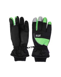 Перчатки для мальчика зимние Active с манжетами черно зеленые р 19 Playtoday