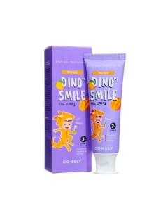 Детская гелевая зубная паста DINO s SMILE c ксилитом и вкусом манго 60 г Consly