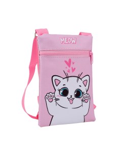 Набор для девочки Белый котик сумка и заколки для волос цвет розовый Nazamok