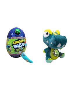 Мягкая игрушка Crackin Eggs Динозавр в яйце зеленый 22 см SK009 Crackin' eggs
