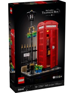 Конструктор Ideas 21347 Красная лондонская телефонная будка 1460 деталий Lego