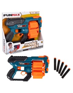 Бластер игрушечный Funmax M24 механич 2 барабана на 6 выстрелов 12 EVA снарядов 1toy