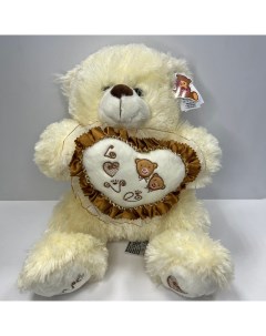 Mягкая игрушка Медведь плюшевый с сердцем 35 см Oktoys