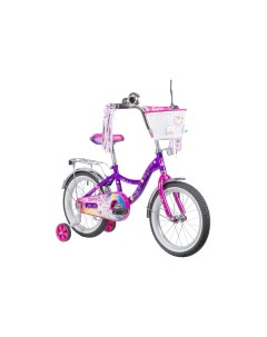 Велосипед LITTLE GIRLZZ 2023г 90 115 см фиолетовый Novatrack