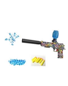 Пистолет игрушечный с глушителем с АКБ 2 в 1 орбизы мягкие пули 32 см G930 4 Msn toys