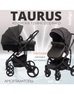 Коляска трансформер TAURUS черный Indigo