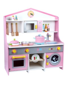 Игровой набор Детская кухня деревянный 12 предметов 62x23x72 см Starfriend