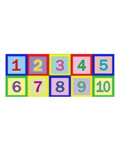 Кубики выдувные с картинками Математика 10 штук к10 0827 Рыжий кот
