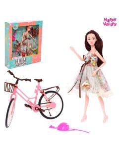 Кукла модель Нежные мечты с велосипедом Happy valley