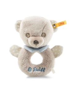 Погремушка Hello Baby Levi Teddy bear grip toy with rattle in gift box Штайф Мишка Steiff