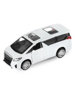 Машина металлическая Toyota Alphard 1 42 инерция открываются двери цвет белый Автопанорама