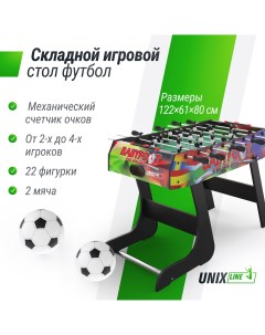 Игровой стол Line Футбол Кикер 122х61 cм складной настольная игра для детей Unix