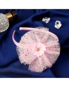 Ободок для волос Малышка 1 см звёзды цветок розовый Выбражулька