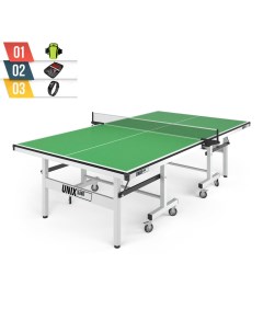 Профессиональный теннисный стол UNIX Line 25 mm MDF Green набор для игры Unixline
