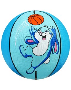 Баскетбольный мяч Заяц размер 3 голубой Onlytop