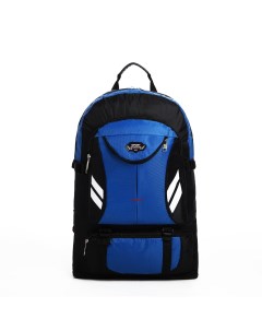 Рюкзак туристический на молнии 4 наружных кармана цвет синий чёрный 9868403 Nobrand