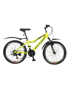 Велосипед горный подростковый 4006 желтый 2024 9 до 13 лет рост 130 150см Veltory