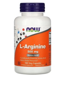 L Аргинин 500 мг 100 капс ARGININE 500mg 100 CAPS Now