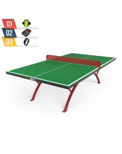 Антивандальный теннисный стол UNIX Line 14 mm SMC Green набор для игры Unixline
