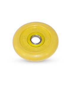 Диск обрезиненный d 31 мм цветной 1 25 кг цвет жёлтый Mb barbell