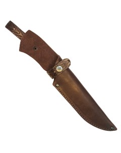 Ножны кожаные для ножа традиционного типа с длиной клинка 17 см шоколад Иссо