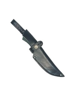Ножны кожаные для ножа европейского типа с длиной клинка 13 см черные Иссо