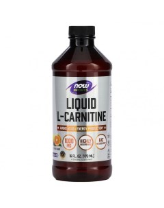 Аминокислоты L Carnitine жидкий 473 мл цитрус Now