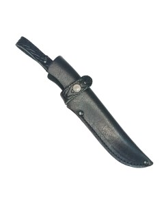 Ножны кожаные для ножа европейского типа с длиной клинка 15 см черные Иссо