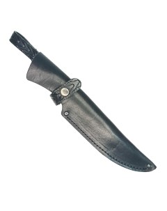 Ножны кожаные для ножа европейского типа с длиной клинка 17 см черные Иссо