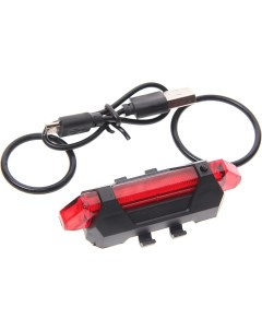 Фонарь велосипедный задний USB кабель с аккумулятором 918mAh 2 режима красный Led 1шт Nobrand