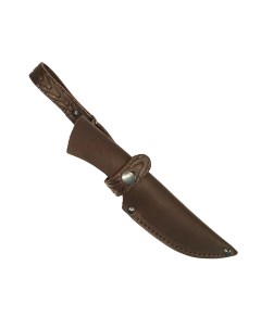 Ножны кожаные для ножа европейского типа с длиной клинка 13 см шоколад Иссо