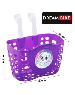 Велосипедная корзина 7516898 фиолетовый Dream bike