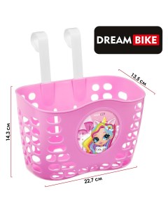 Велосипедная корзина 7516897 розовый Dream bike