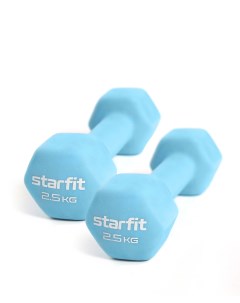 Неразборные гантели неопреновые DB 201 2 x 2 5 кг синий Starfit