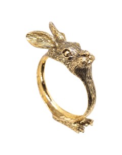 Кольцо для салфеток 6 см металл золотистое Кролик Rabbit gold Kuchenland