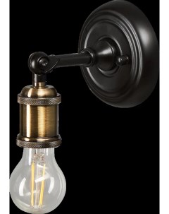 Настенный светильник светодиодное Braccio цвет чёрный античная латунь Inspire