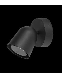 Светильник Philly GU10 IP44 круг цвет черный накладной Inspire