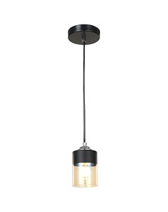 Светильник подвесной Amber 1 лампа 3 м цвет черный Inspire
