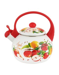 Чайник для плиты со свистком Яблоки эмалированный 2 л Appetite