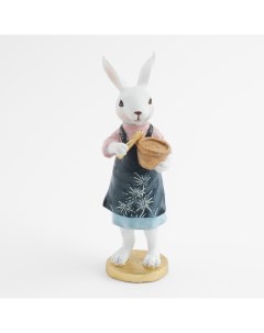 Статуэтка 16 см полирезин Крольчиxа в платье Easter Kuchenland