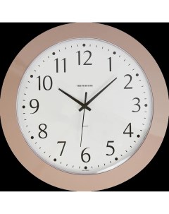 Часы настенные Эконом круглые пластик цвет розовый бесшумные 30 5 см Troykatime