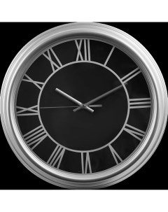 Часы настенные Римские круглые пластик цвет черный бесшумные 31 см Troykatime
