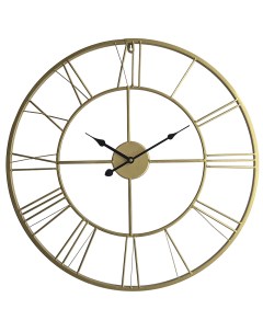 Часы настенные круглые Лофт d60 см золотые Nobrand
