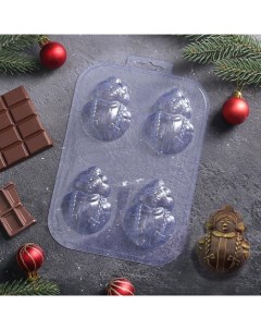 Форма для шоколада и конфет Мини снегурочка размер ячейки 5x7 см цвет прозрачный Nobrand