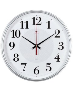 Часы настенные серия Классика Ромбы плавный ход d 29 см серебро Nobrand